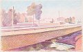 Darband river, Zafar st. (1990), colour pencil on paper, 45x72cm