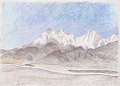 Karkas mountains (1988), colour pencil on paper, 50x70cm
