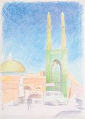Jame Mosque (1988), colour pencil on paper, 50x70cm