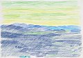 Spain, Mountainous landscape (1984), colour pencil on paper, 50x70cm