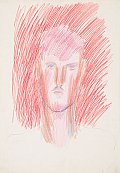 Portrait (1985), colour pencil on paper, 65x45cm
