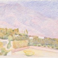 Tochal (1990), colour pencil on paper, 45x72cm