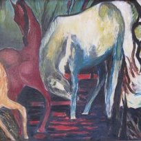 Leon Cohen,<br /> Horses and the lake, 2003